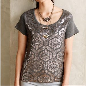 Anthropologie Drawing Room Pullover Medallion top